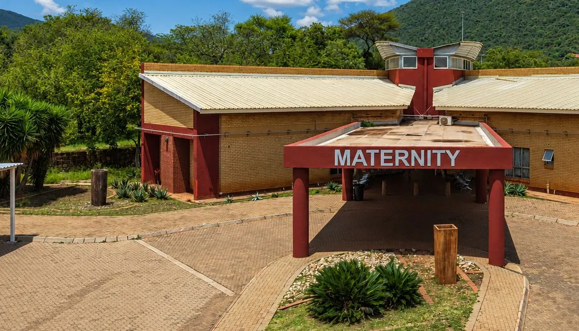 The maternity unit entrance at a Thabazimbi health facility
