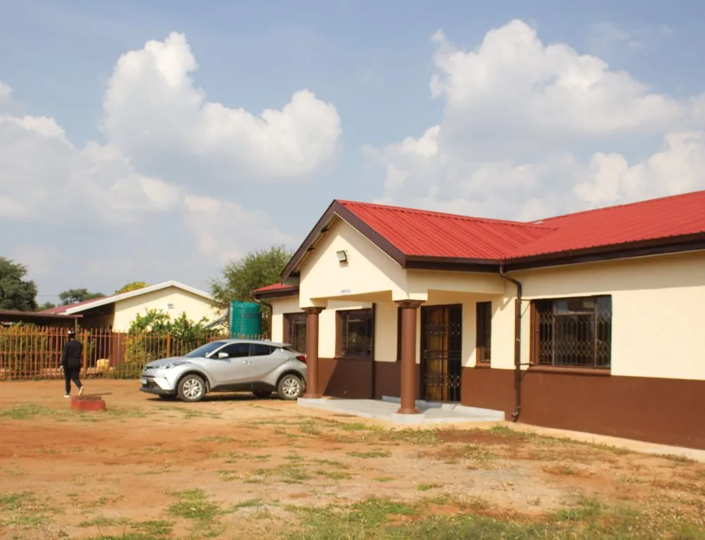 The new school administration block built by Dikuno
